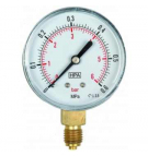 HPA glycerin manometer with M12x1.5 bottom connection; 0-6 bar; NS 63mm